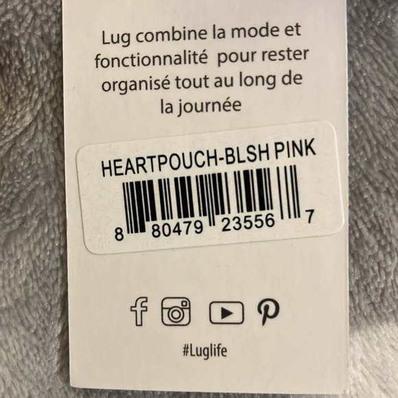 Lug Blush Pink Bundle Trolley Crossbody Bag + BNWT Heart Pouch - Picture 5 of 6